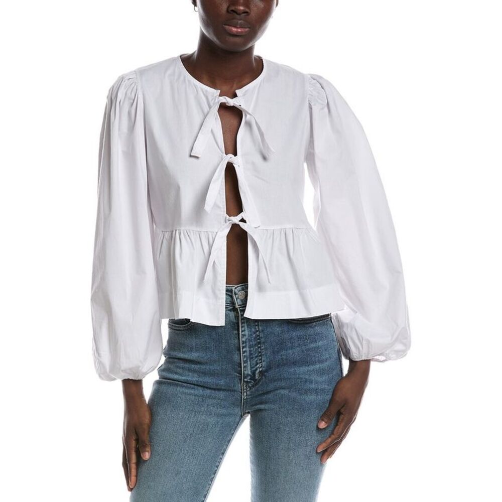 Renee C Womens  Long Sleeve Top, White